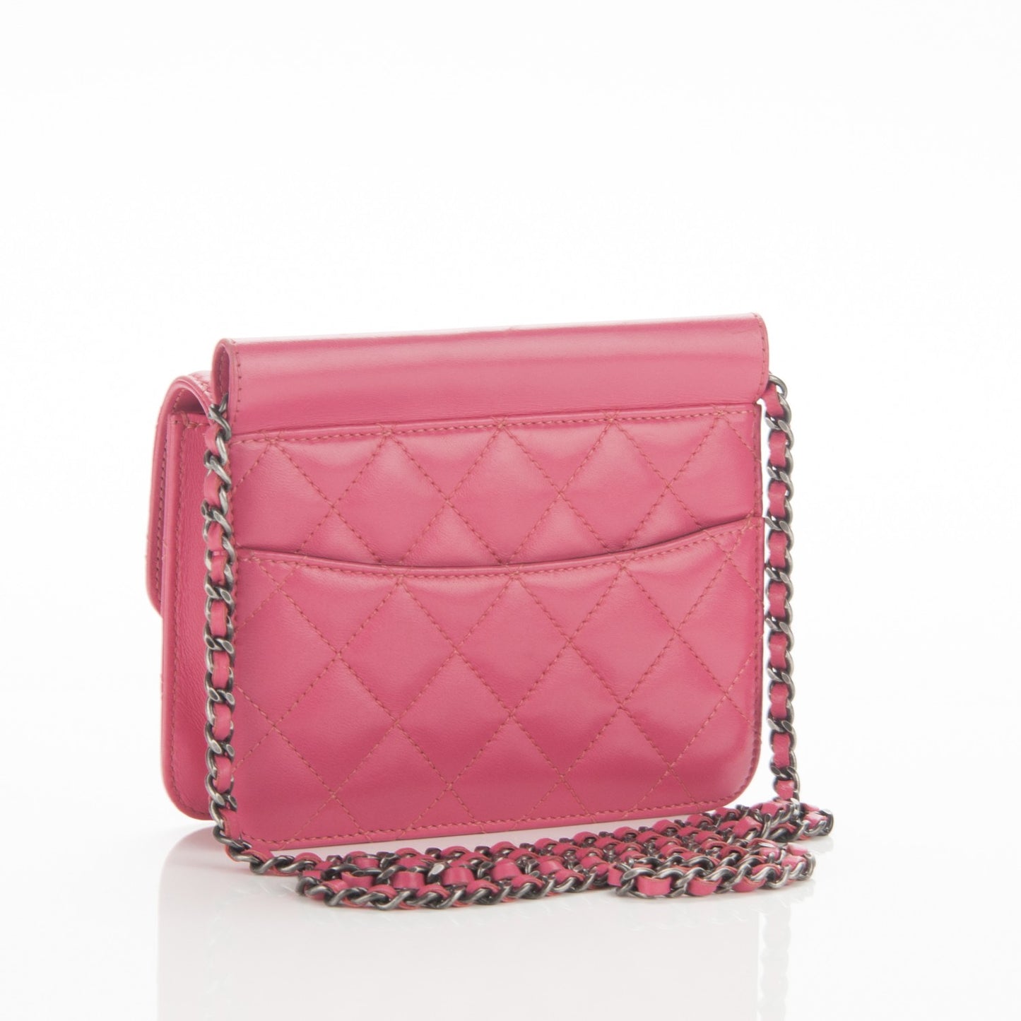 Lambskin Quilted Mini Crossing Times Flap Pink