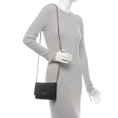 Chanel Caviar Quilted Wallet On Chain WOC Black 2 of 8