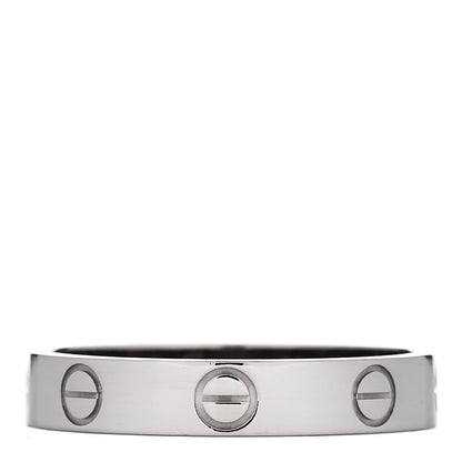 Cartier 18K White Gold 3.5mm LOVE Wedding Band Ring 55 7.25 1 of 5