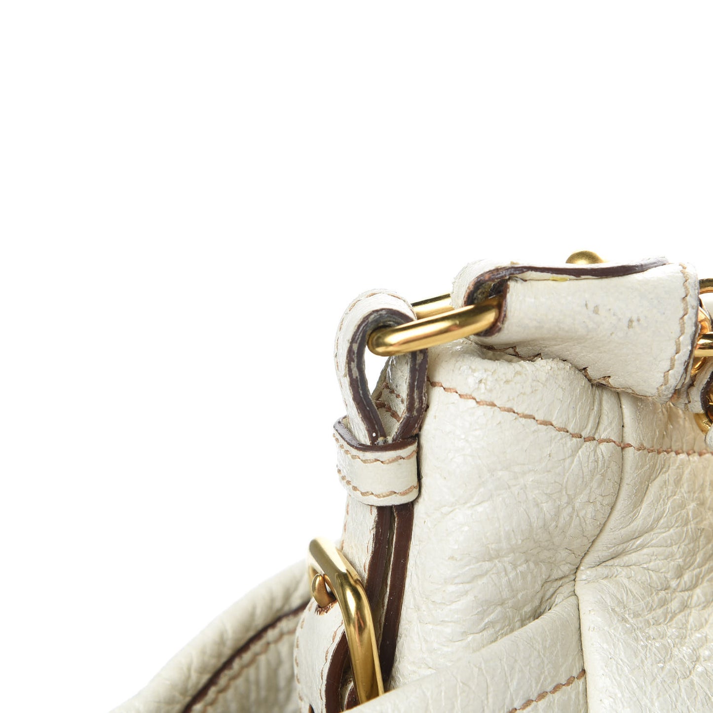 Cervo Lux Chain Shoulder Bag Talco