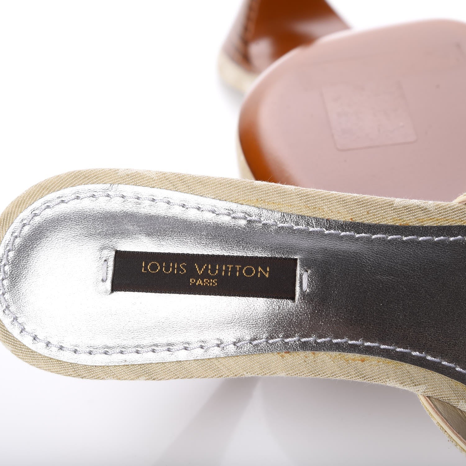 Louis Vuitton Mini Lin Bow Mules 37.5 Dune 9 of 13