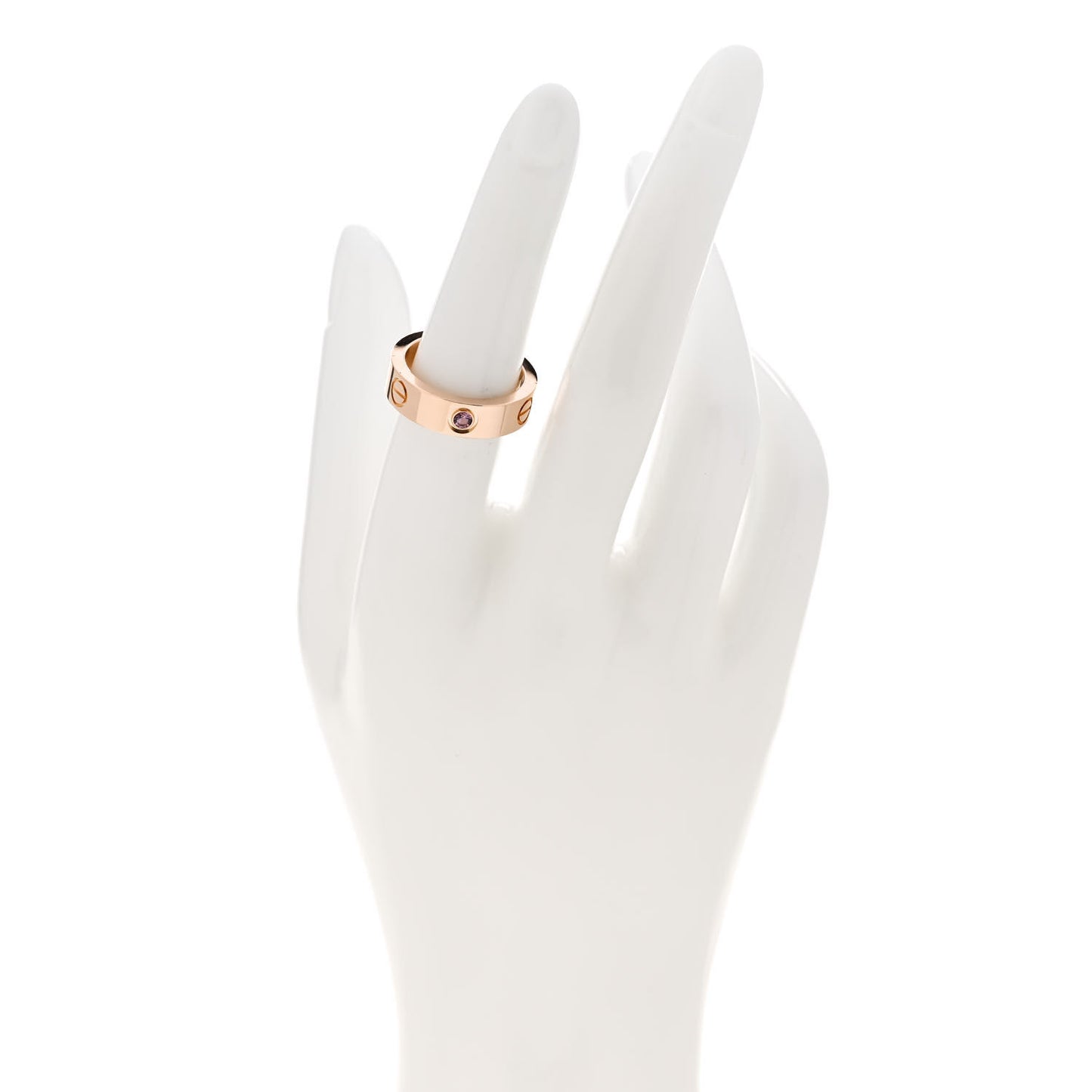18K Pink Gold Pink Sapphire 5.5mm LOVE Ring 53 6.25