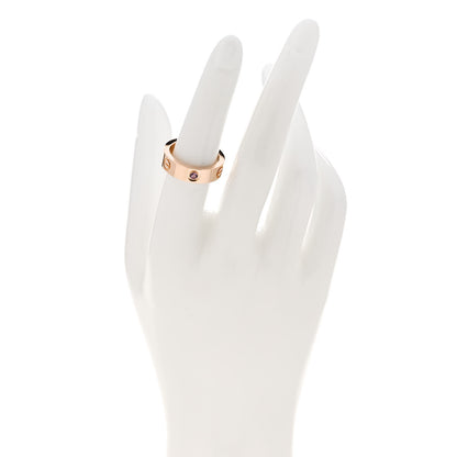 Cartier 18K Pink Gold Pink Sapphire 5.5mm LOVE Ring 53 6.25 2 of 5