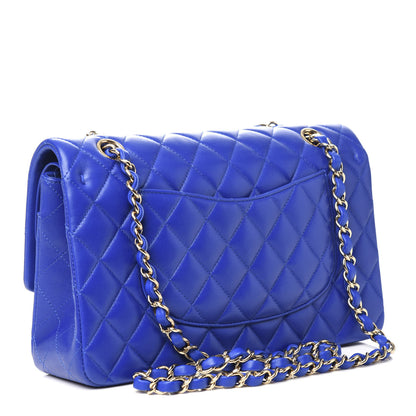 Chanel Lambskin Quilted Medium Double Flap Blue 3 of 9