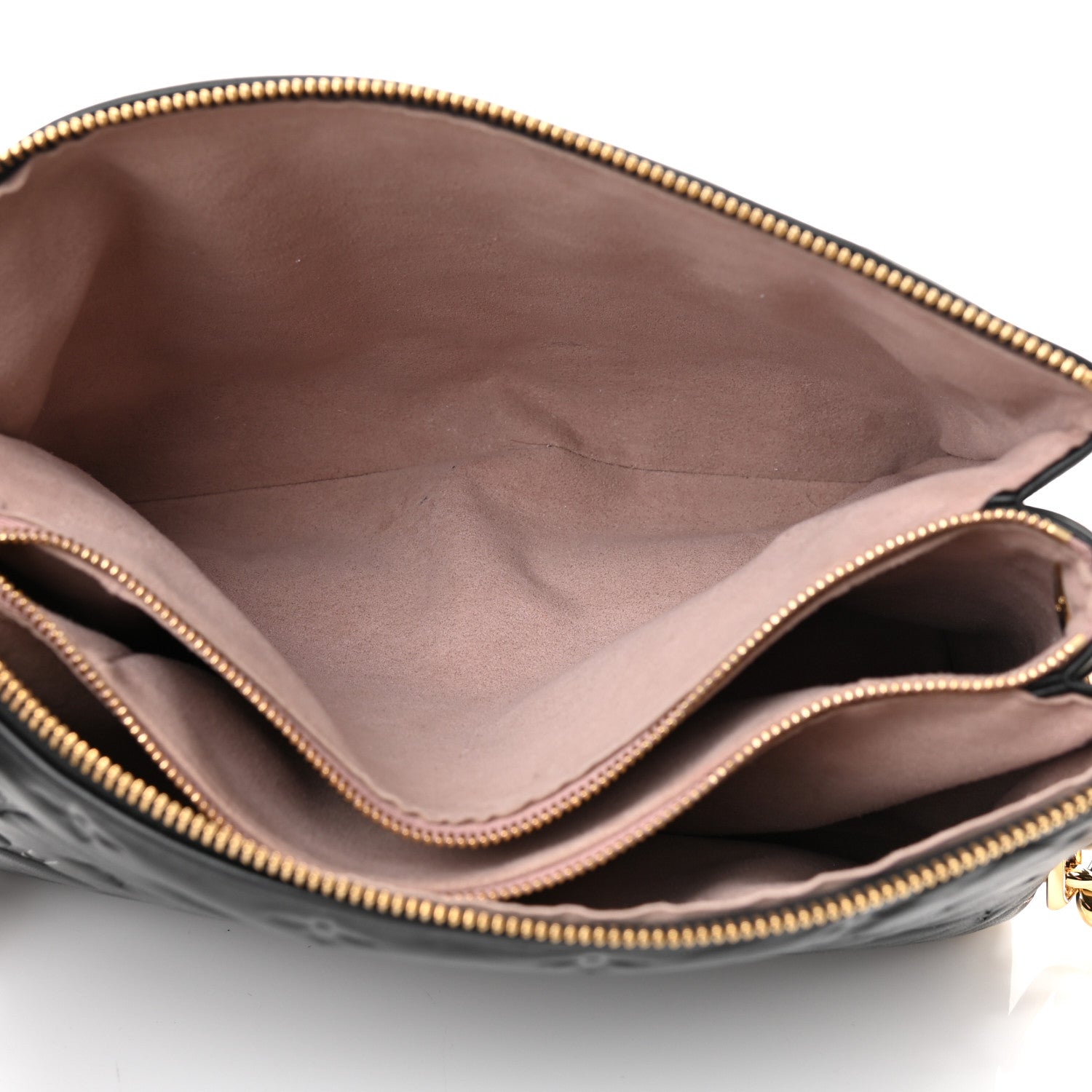 Louis Vuitton Lambskin Embossed Monogram Coussin PM Black 5 of 13