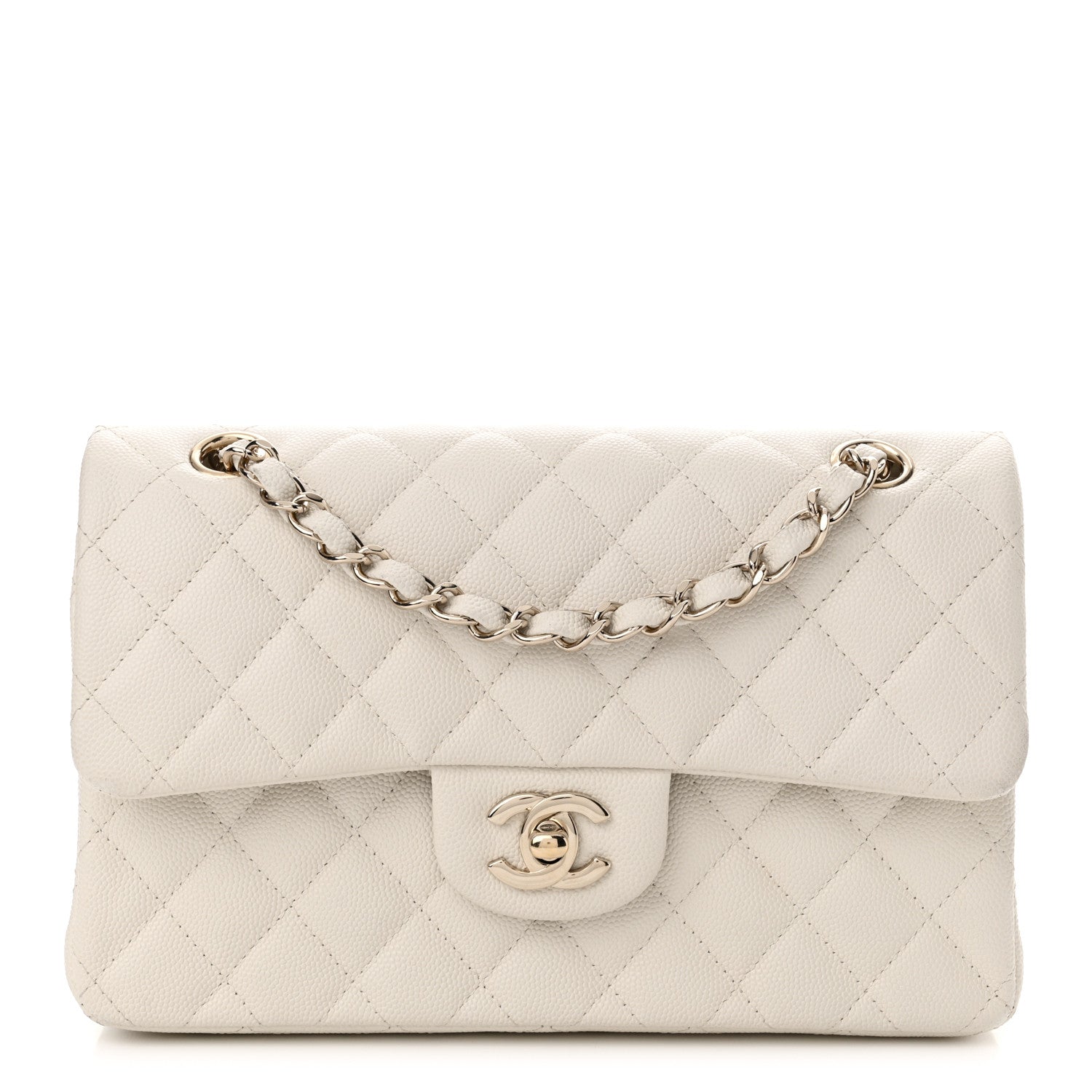 Chanel Caviar Quilted Small Double Flap White 1 of 13