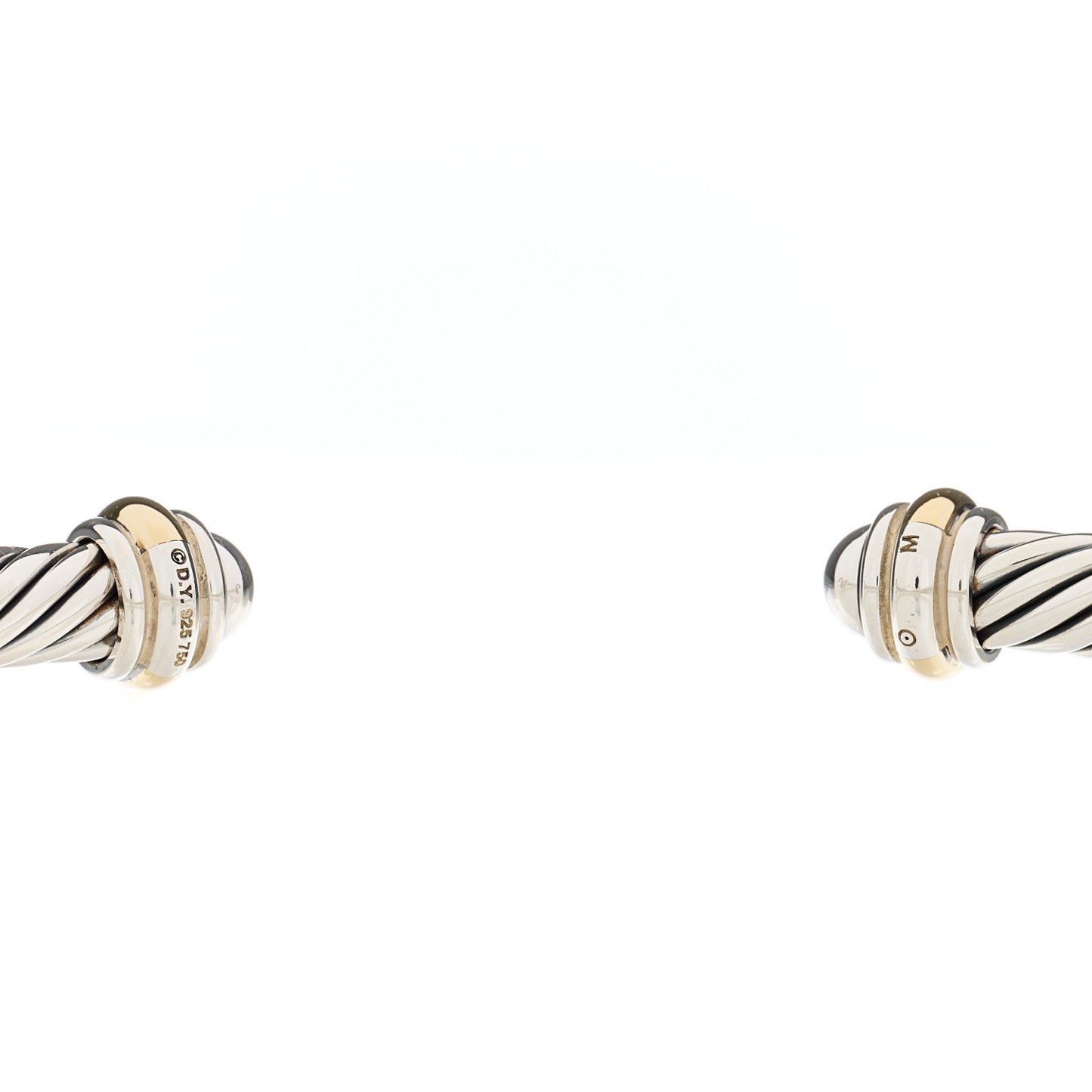 Sterling Silver 18K Yellow Gold 4mm Cable Classics Bracelet