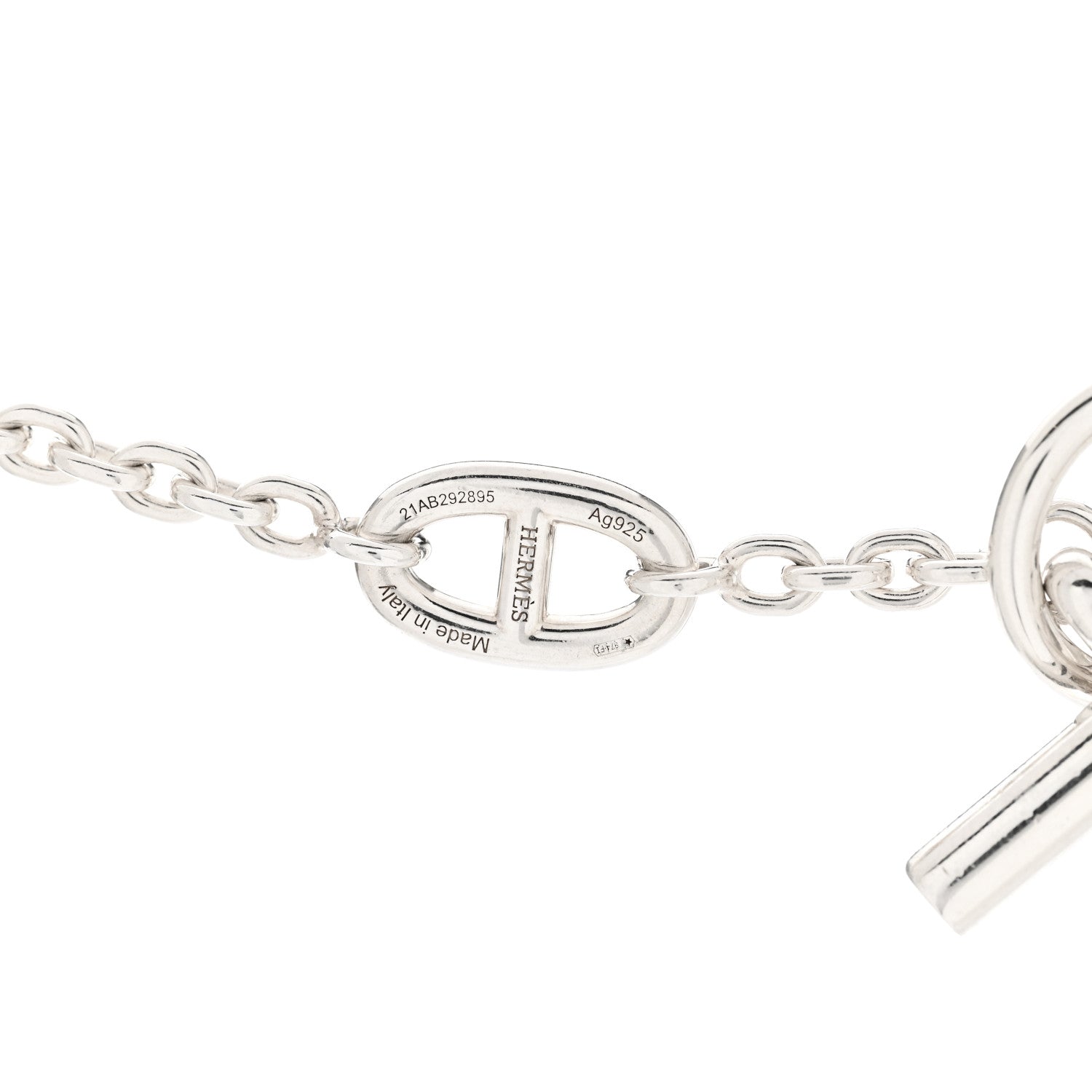 Hermes Sterling Silver Farandole Necklace 160 3 of 4