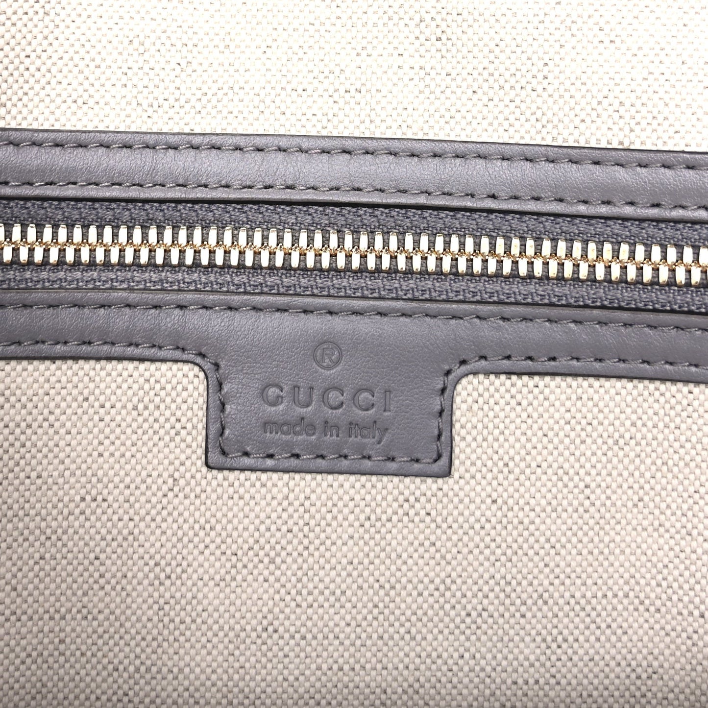 Calfskin GG Matelasse Medium Duffle Bag Dusty Grey Natural