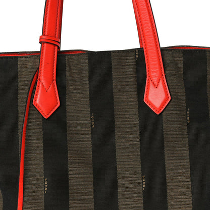 Fendi Pequin Vitello All In Shopper Tote Tobacco Papavero 6 of 8