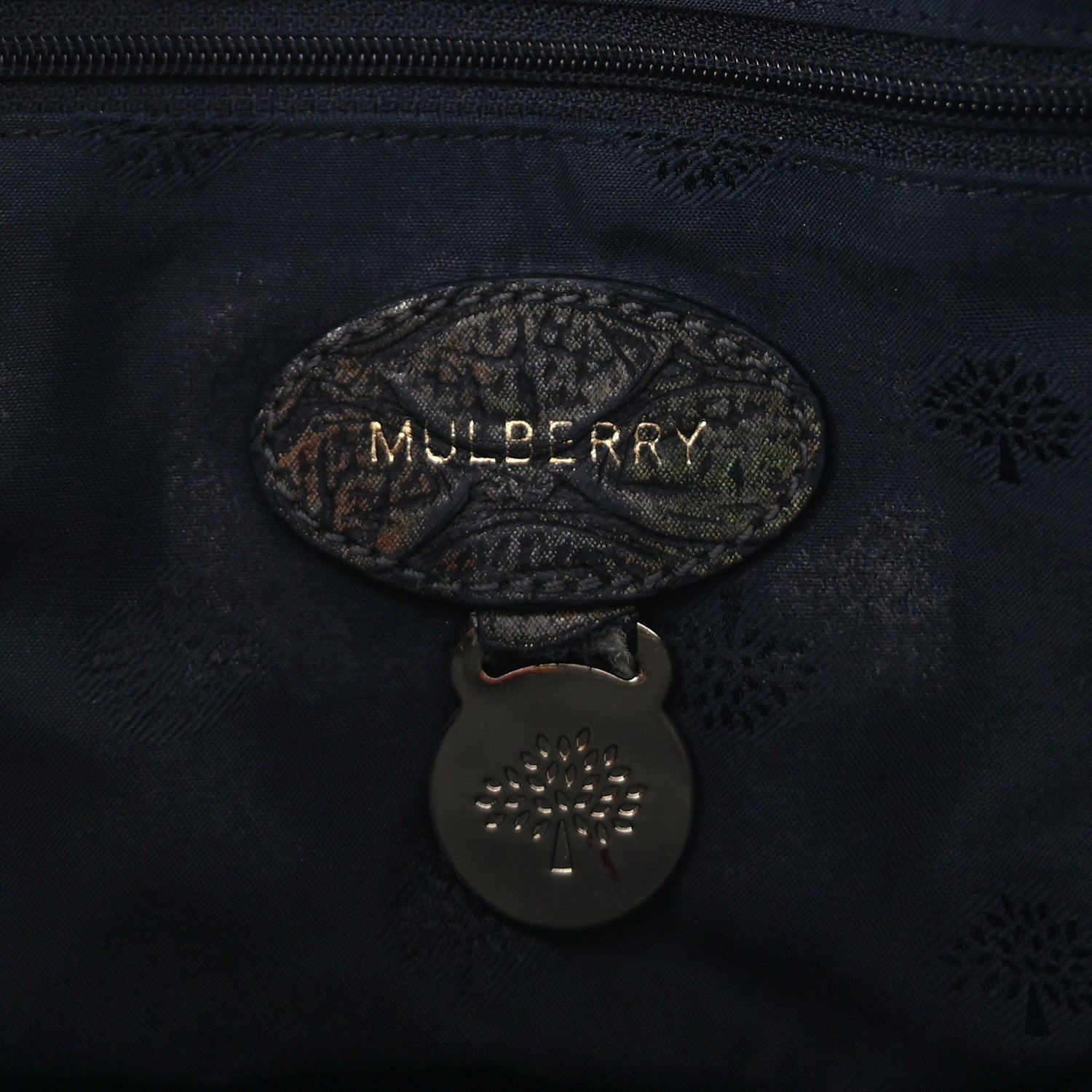Mulberry Metallic Snake Print Medium Del Rey Satchel Gold 5 of 8