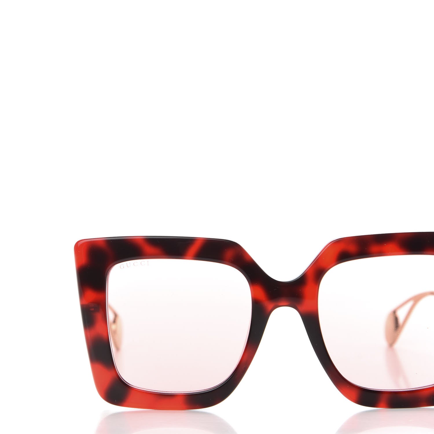 Gucci Acetate Oversize Square Frame GG0435S Sunglasses Red Havana 7 of 8