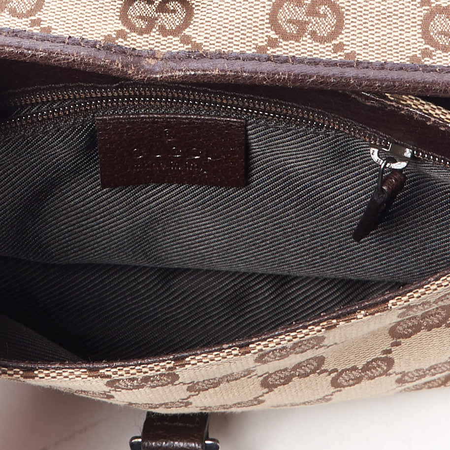 GG Monogram Flight Belt Bag Dark Brown