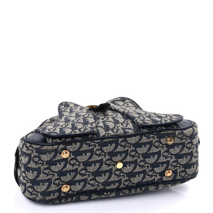 Christian Dior Monogram Mini Saddle Bowler Navy Blue 3 of 8