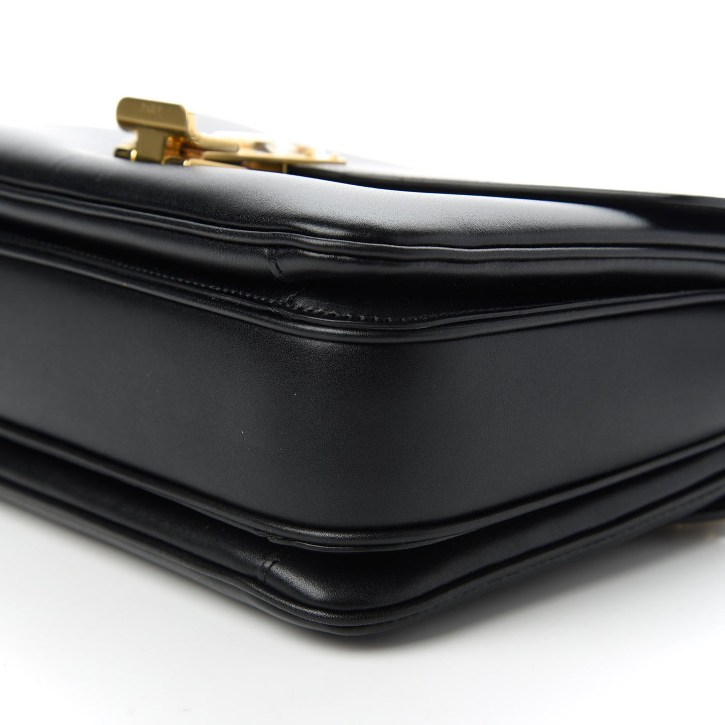 Shiny Calfskin Medium C Bag Black