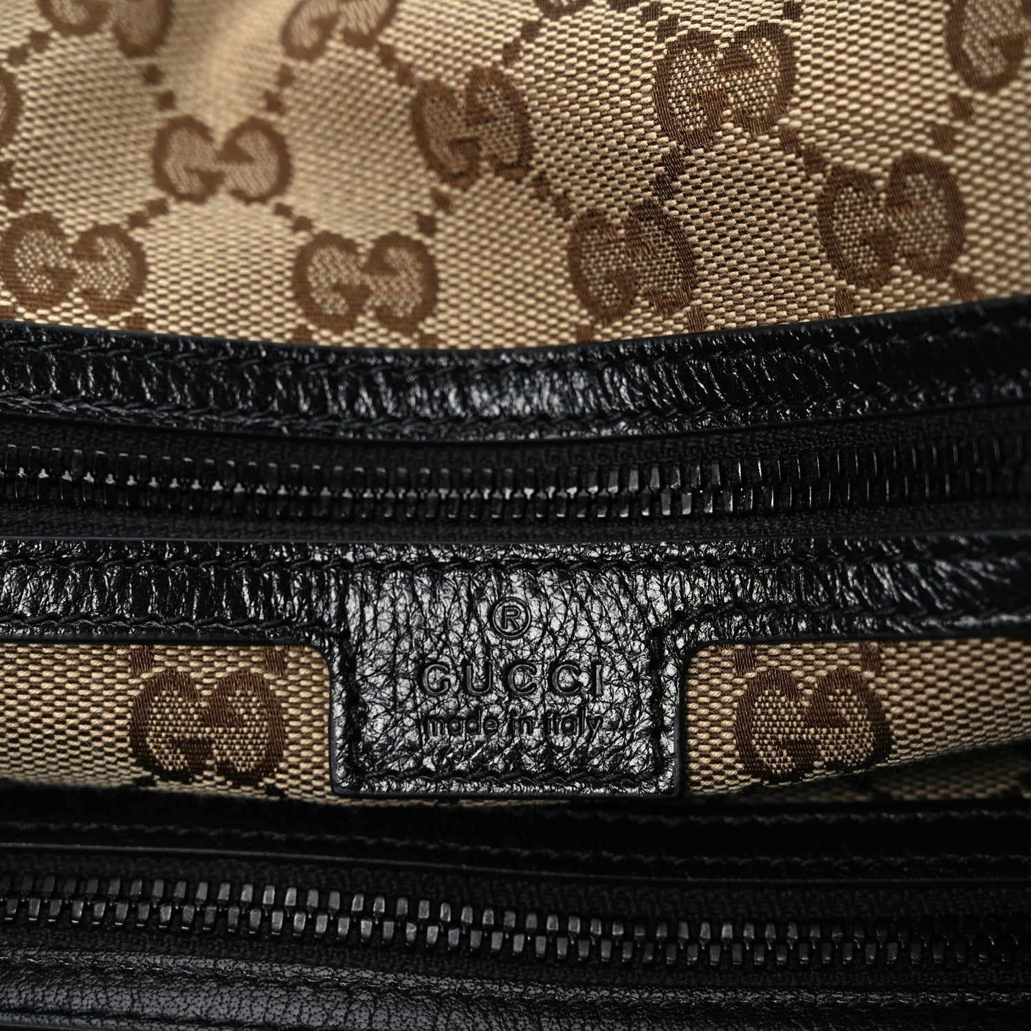 Gucci Piuma Lux Energy Monochrome Double G Drawstring Tote Black 5 of 9