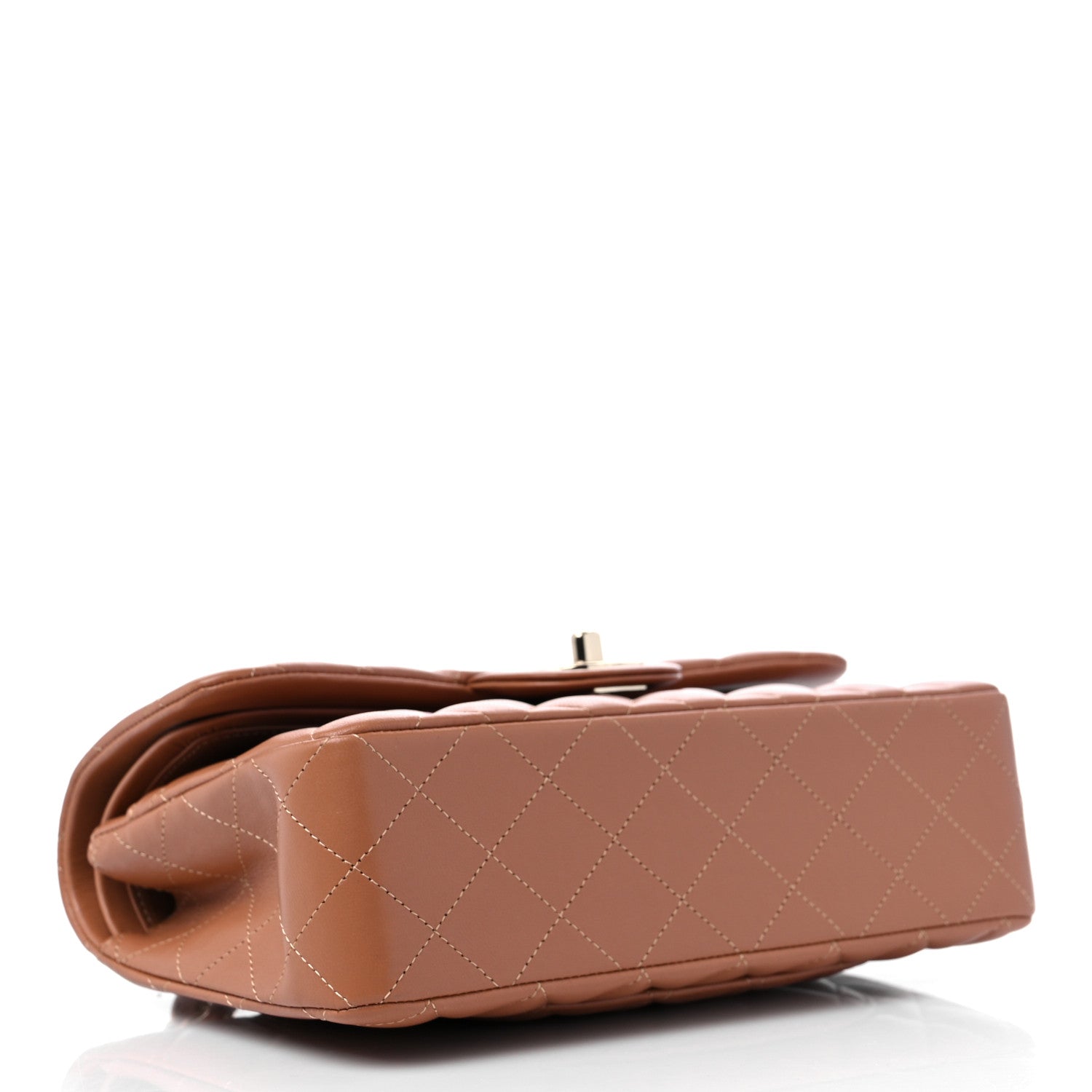 Chanel Lambskin Quilted Small Double Flap Brown 4 of 9