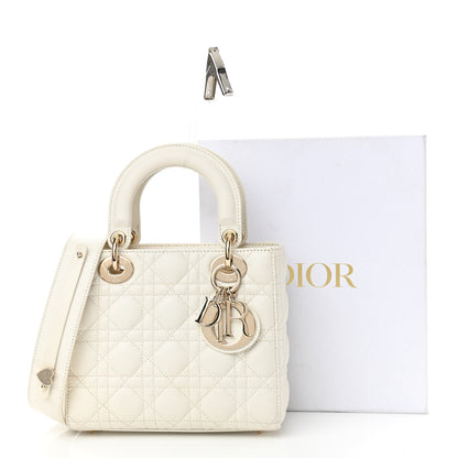 Christian Dior Lambskin Cannage Small Lady Dior White 11 of 11