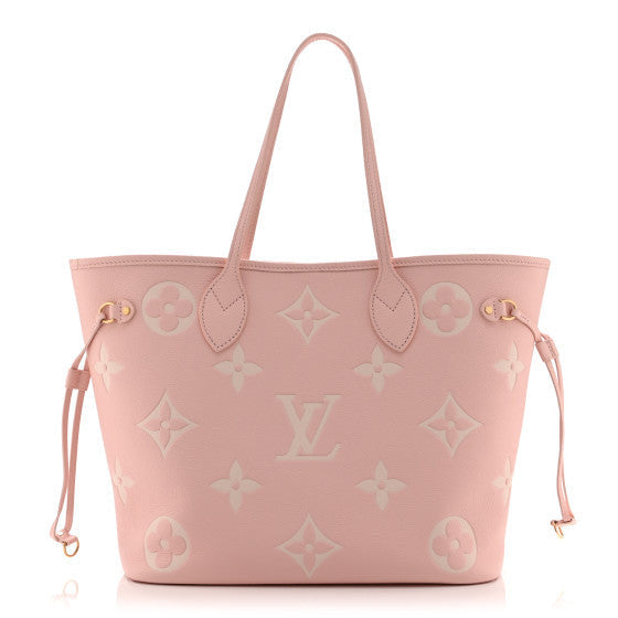 Louis Vuitton Empreinte Monogram Giant Neverfull MM Pink Quartz Beige 2 of 2