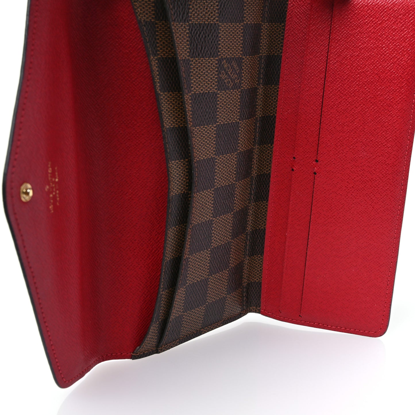 Damier Ebene Josephine Wallet Red