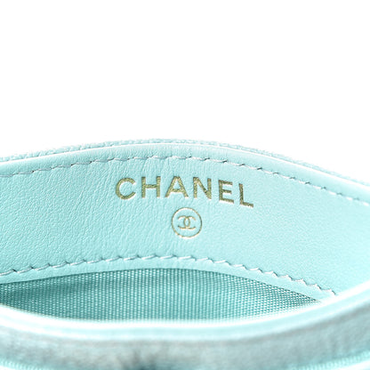 Chanel Caviar Quilted Boy Card Holder Light Blue 6 of 9