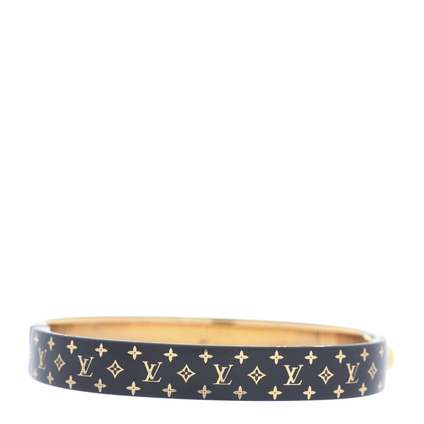 Monogram Nanogram Cuff M Black Gold