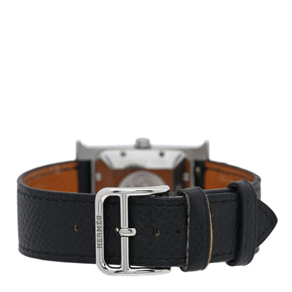 Hermes Stainless Steel Epsom 26mm Heure H Hour Automatic Watch Noir 3 of 5