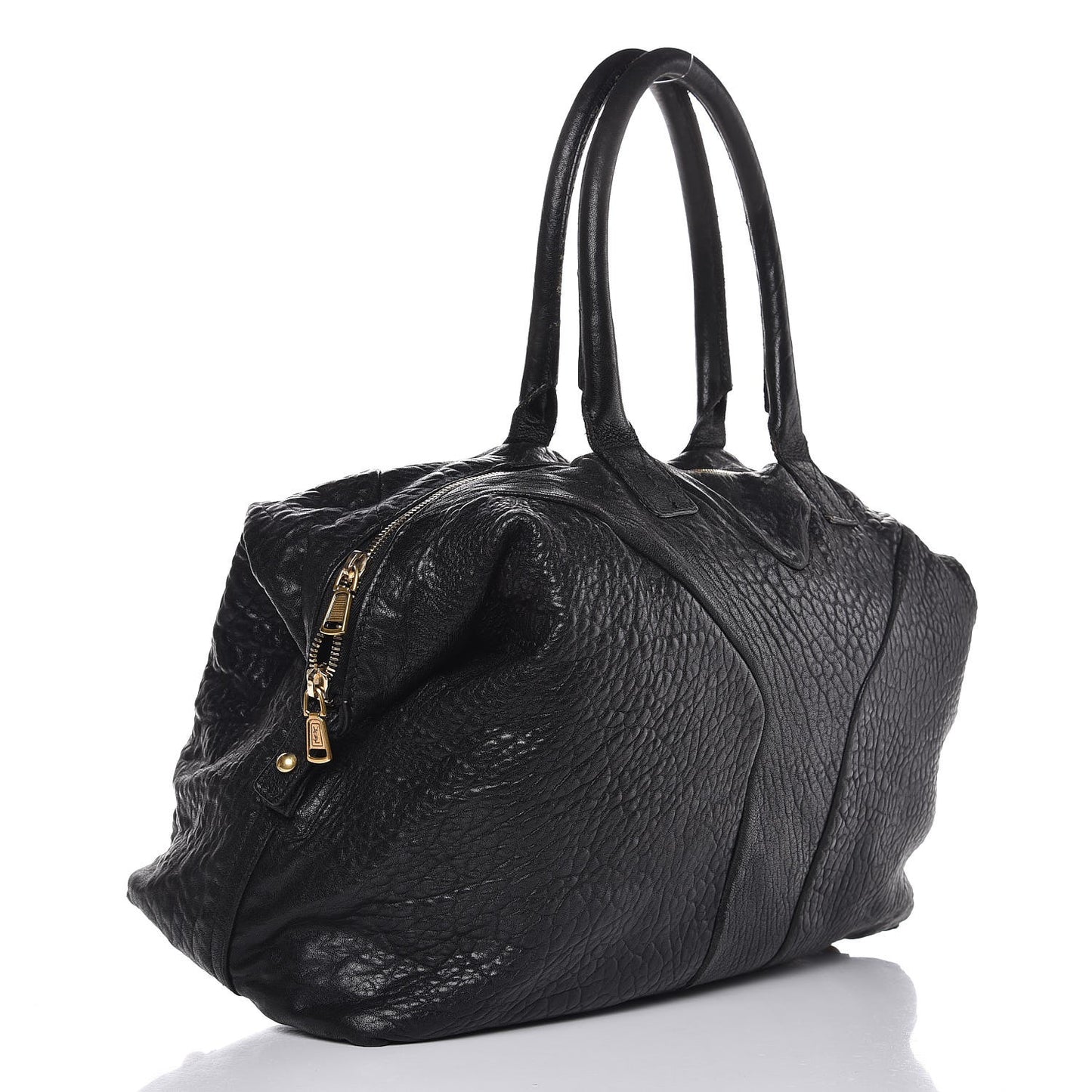 Pebbled Lambskin Medium Easy Sac Black
