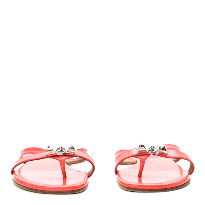 Hermes Nappa Calfskin Corfou Sandals 35.5 2 of 9