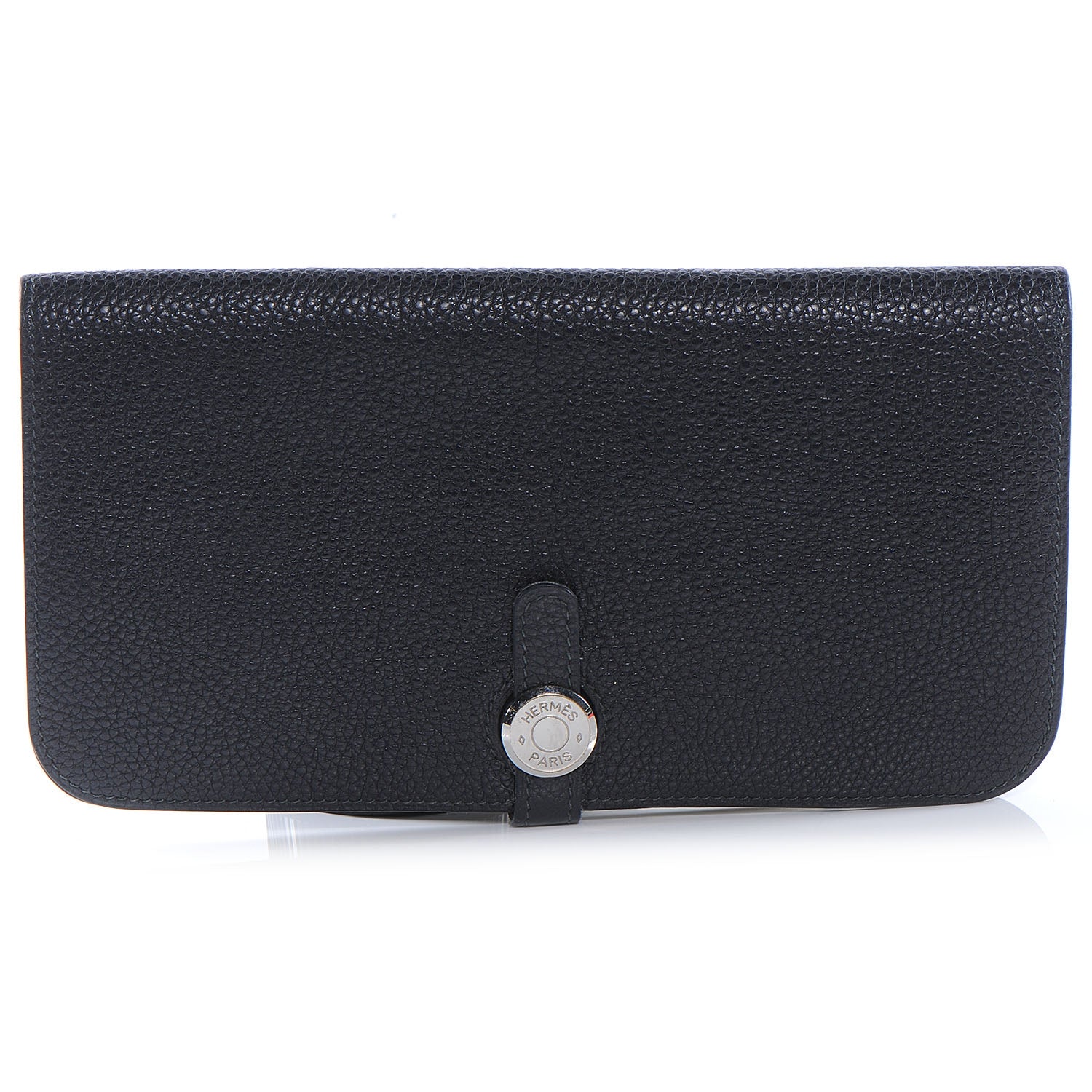 Hermes Togo Dogon Long Wallet Noir Navy 1 of 8