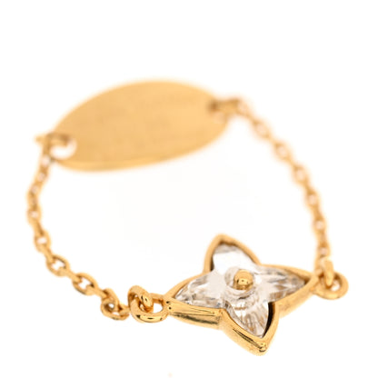 Louis Vuitton Crystal Blooming Strass Ring Set M Gold 5 of 9