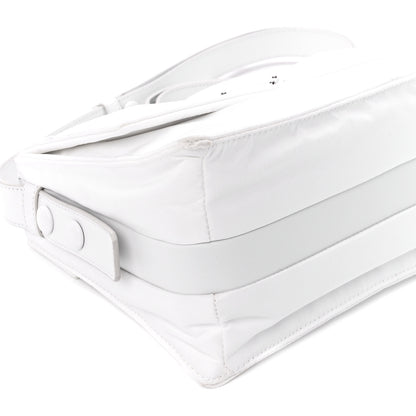 Prada Re-Nylon Vitello Padded Small Flap Shoulder Bag White 11 of 12