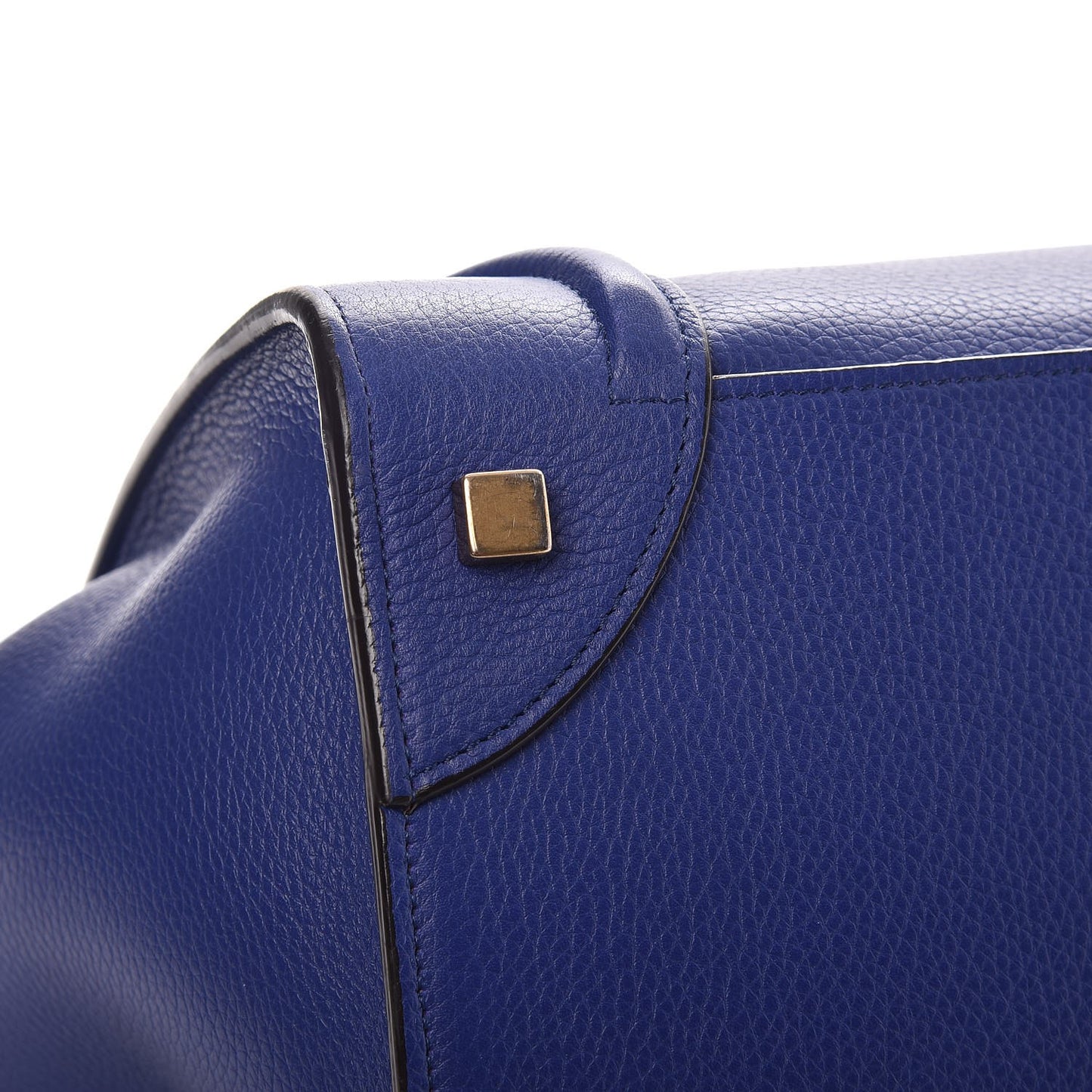 Drummed Calfskin Mini Luggage Indigo