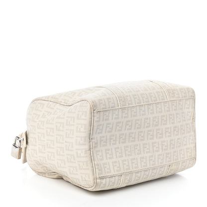Fendi Zucchino Spalmati Forever Small Boston White 4 of 9