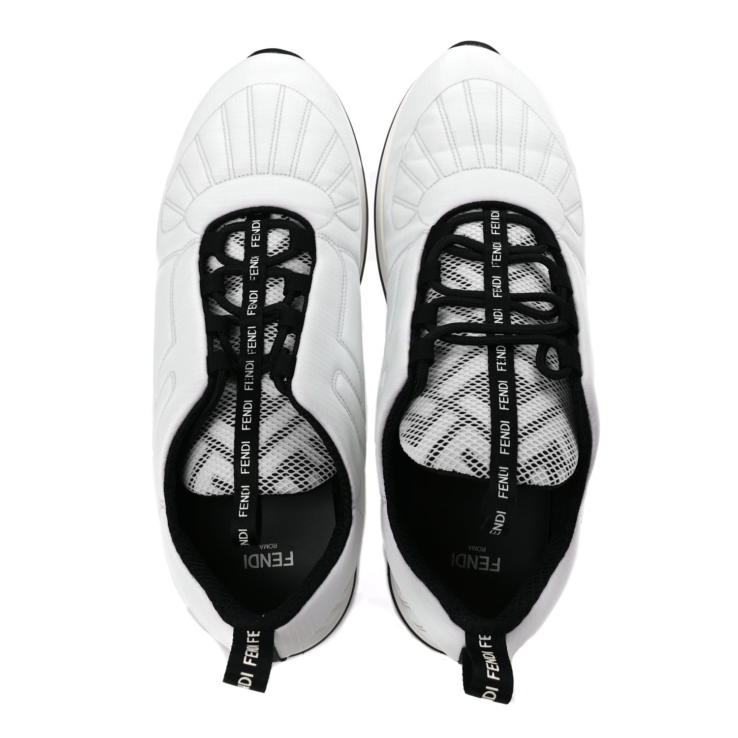Fendi Nylon FFreedom Sneakers 41 White 3 of 9