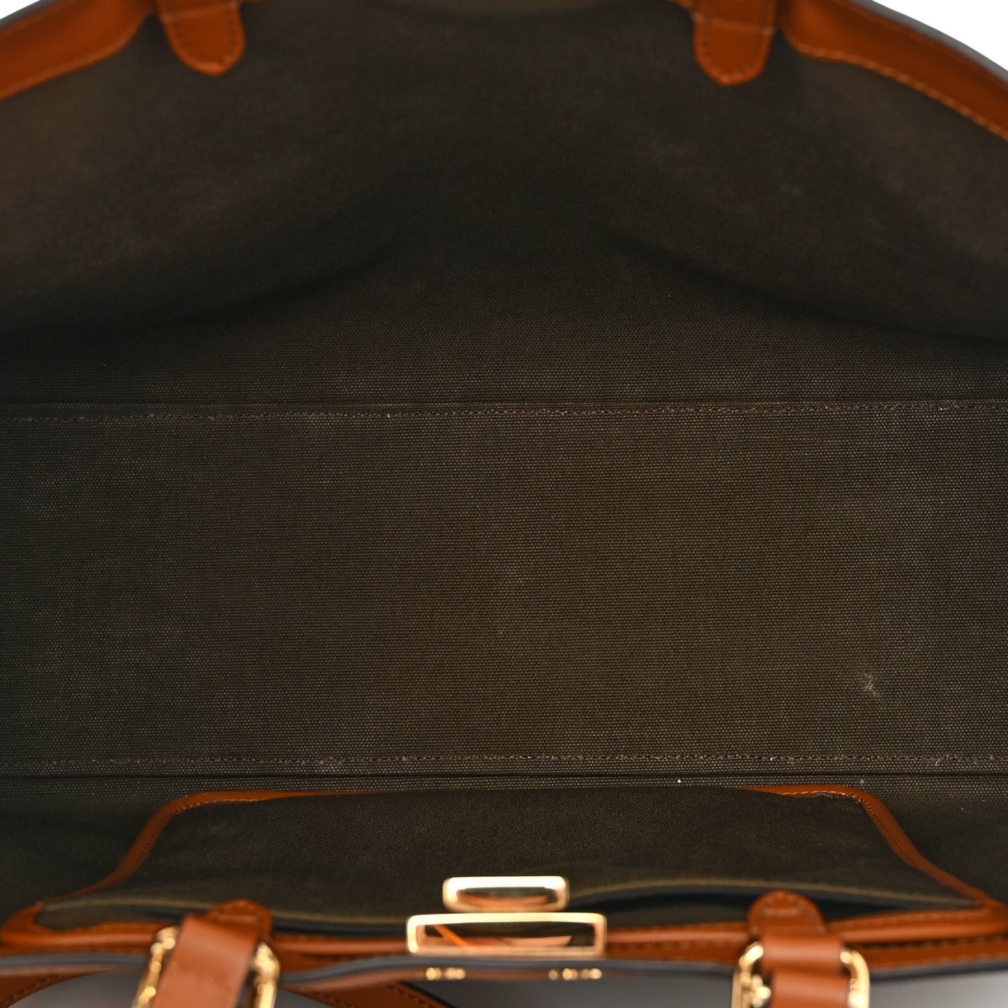 Canvas Vitello King FF Embroidered Medium Peekaboo X-Tote Amazzonia Cuoio