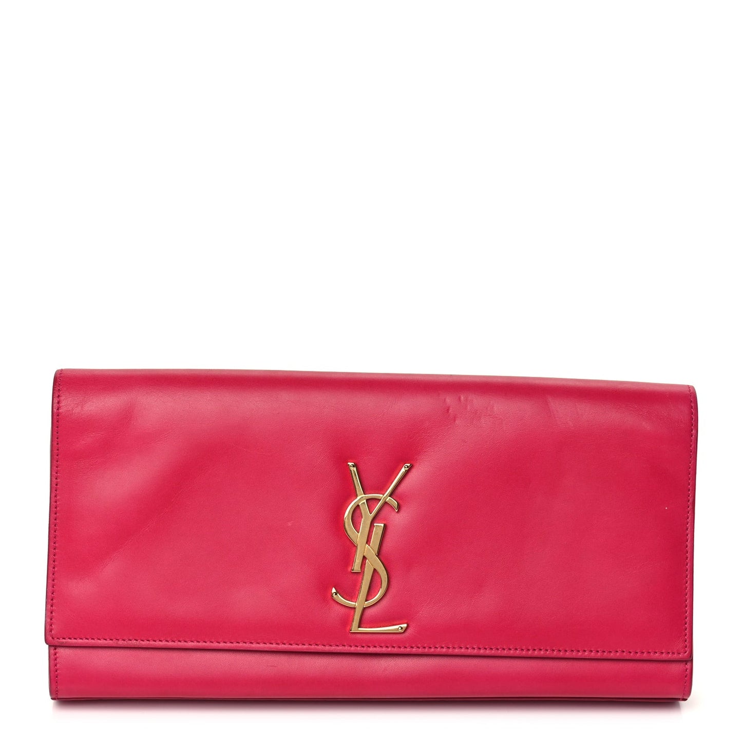Smooth Calfskin Classic Monogram Cassandre Clutch Lipstick Fuchsia