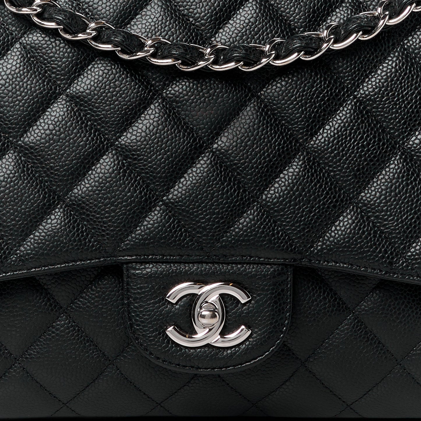 Caviar Quilted Maxi Single Flap Black