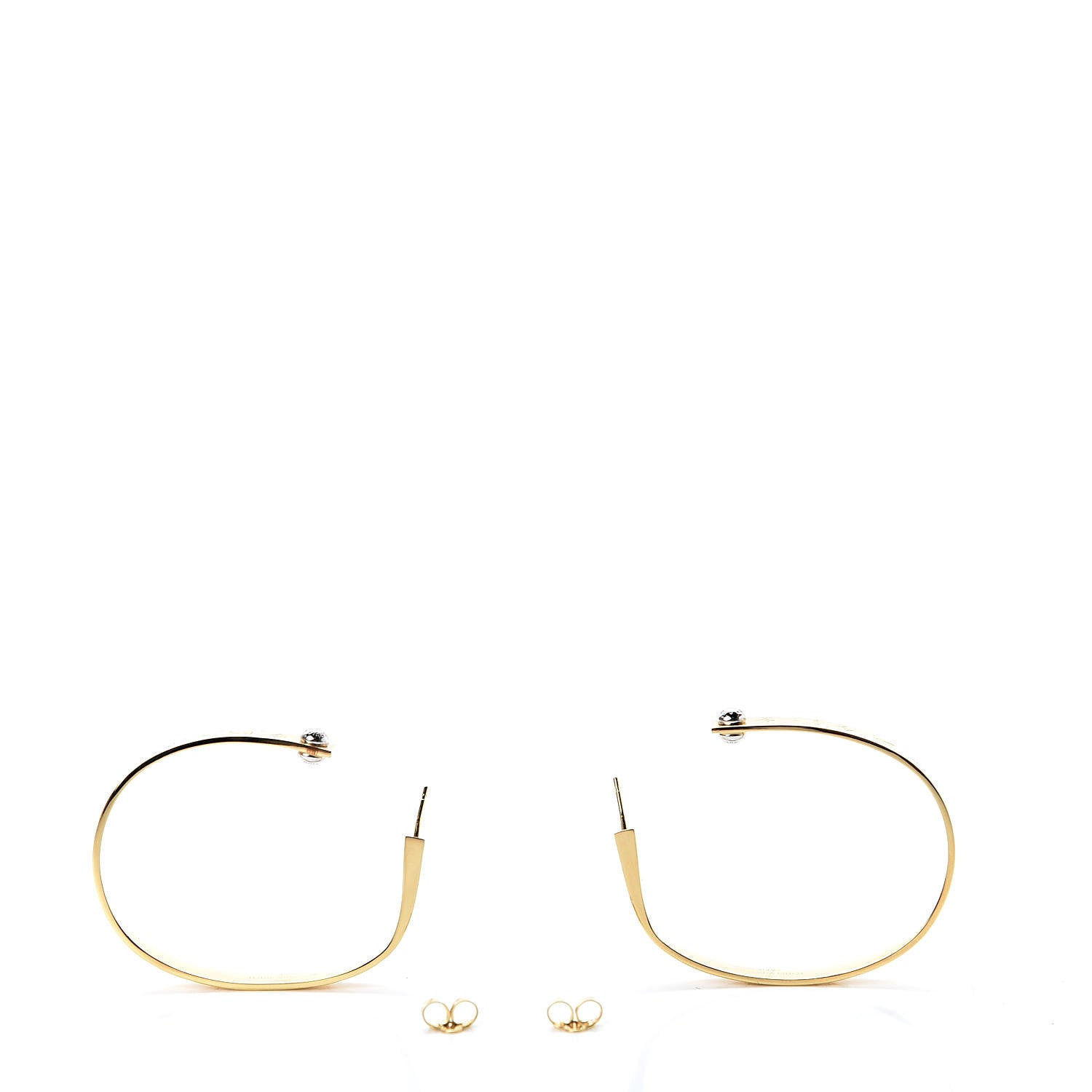 Louis Vuitton Nanogram Hoop Earrings Gold 3 of 7