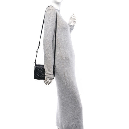 Saint Laurent Calfskin Y Quilted Monogram Monochrome Toy Loulou Crossbody Bag Black 2 of 7