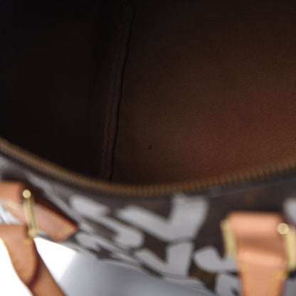 Louis Vuitton Monogram Graffiti Speedy 30 Silver 9 of 19