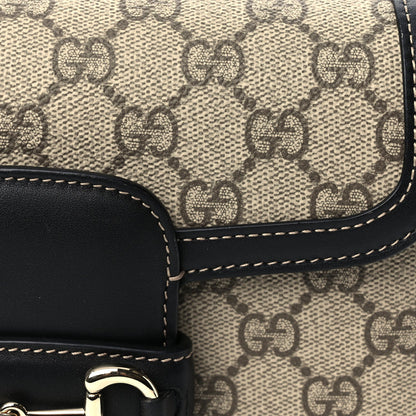 Gucci Supreme Monogram Horsebit 1955 Soft Small Shoulder Bag  GG Supreme Monogram 7 of 9