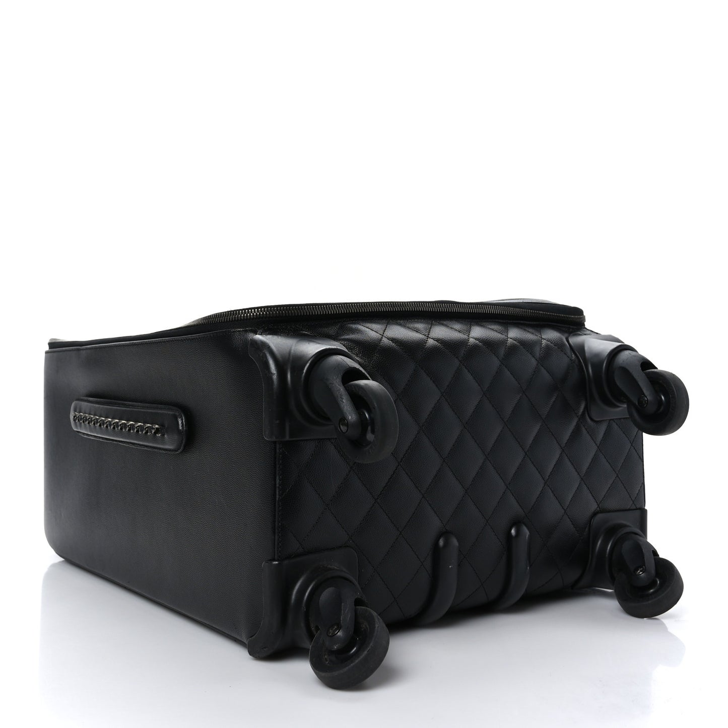 Caviar Quilted Coco Case Trolley Black