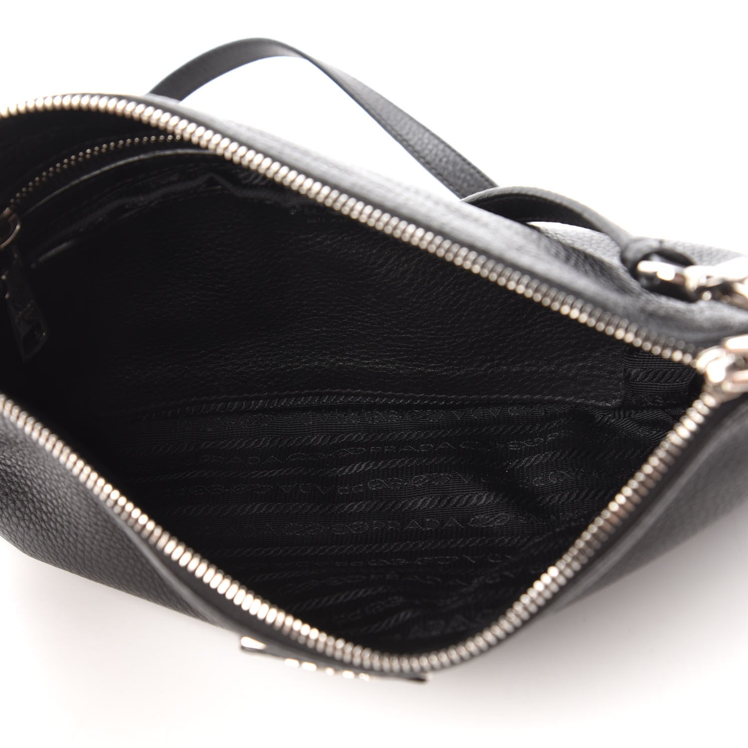 Prada Vitello Daino Crossbody Bag Black 5 of 9