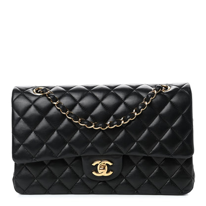 Chanel Lambskin Quilted Medium Double Flap Black 1 of 4