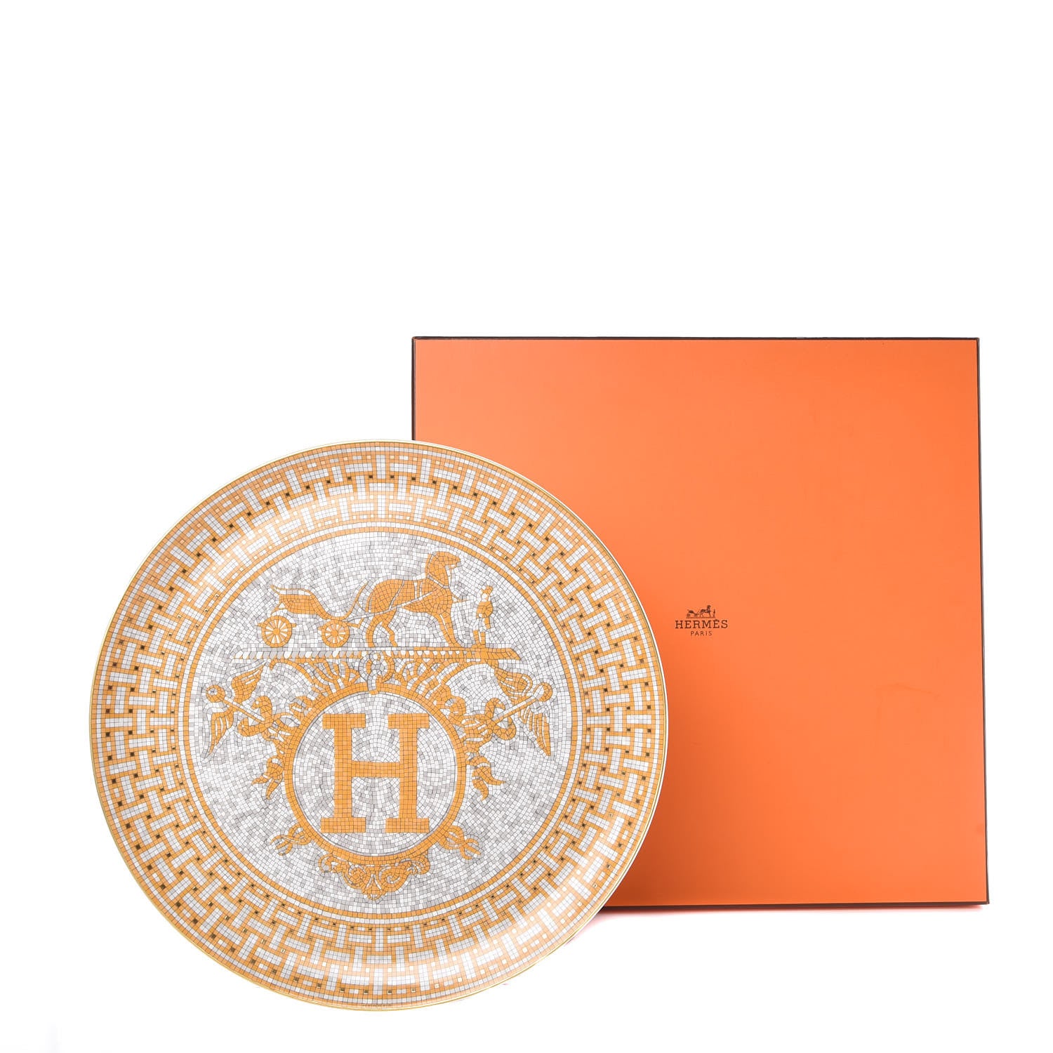 Hermes Porcelain Mosaique au 24 Tart Platter 8 of 8