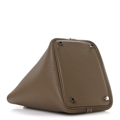 Hermes Taurillon Clemence Picotin Lock 18 PM Etoupe 4 of 13