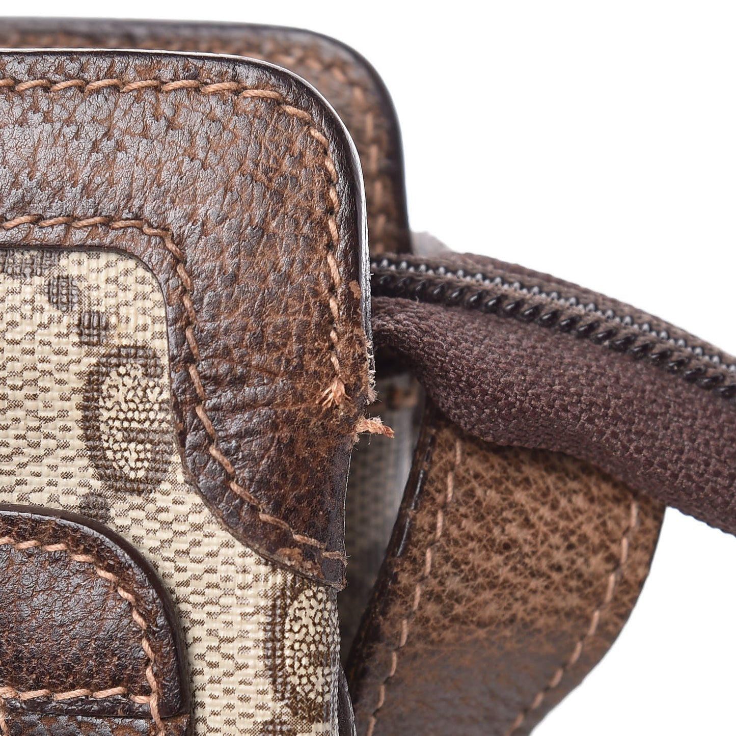 GG Plus Monogram Web Shoulder Bag Dark Brown