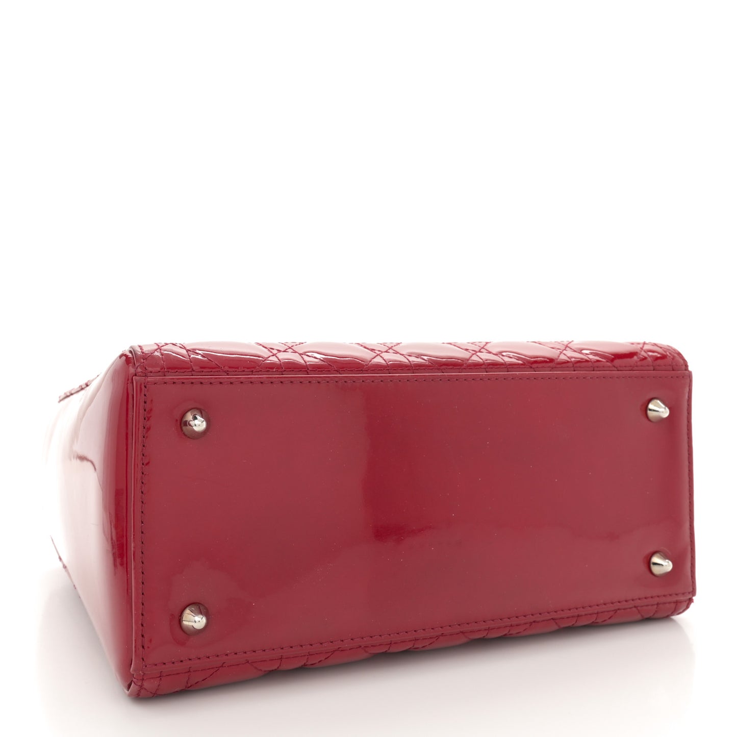 Patent Cannage Medium Lady Dior Red