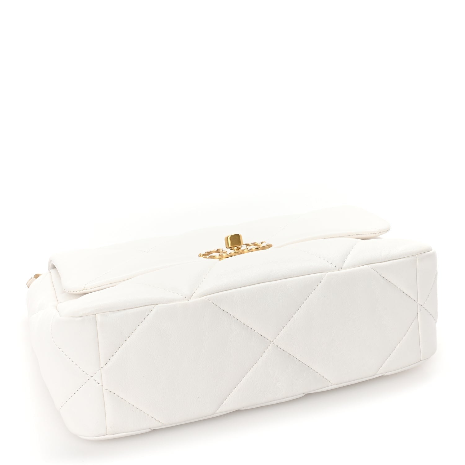 Chanel Lambskin Quilted Medium  19 Flap White 3 of 9